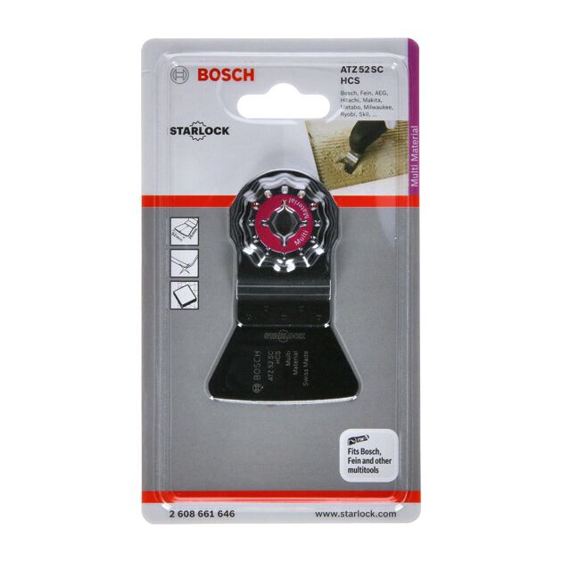 Жесткий шабер Bosch HCS ATZ 52 SC (2608661646) для резаков, фото , изображение 2 | SNABZHENIE.com.ua