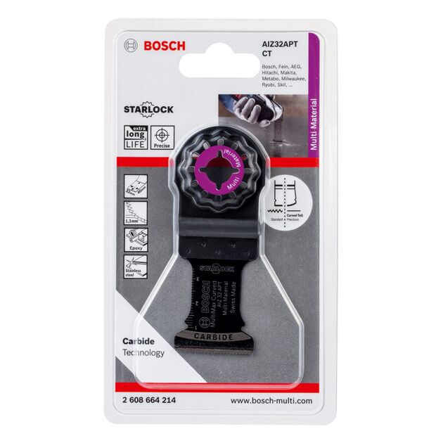 Полотно пильное универсальное 32x40 мм Starlock Carbide AIZ 32 APT BOSCH, фото , изображение 2 | SNABZHENIE.com.ua