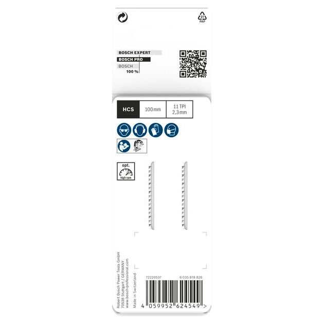 Полотно для лобзиків PRO Plastics PVC Clean T102H, 100 мм, 2 шт. BOSCH, фото , зображення 3 | SNABZHENIE.com.ua
