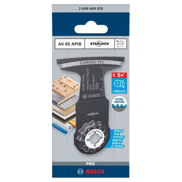 Полотно для мультиинструмента BOSCH PRO AII 65 APIB, 65x40 мм, фото , изображение 2 | SNABZHENIE.com.ua