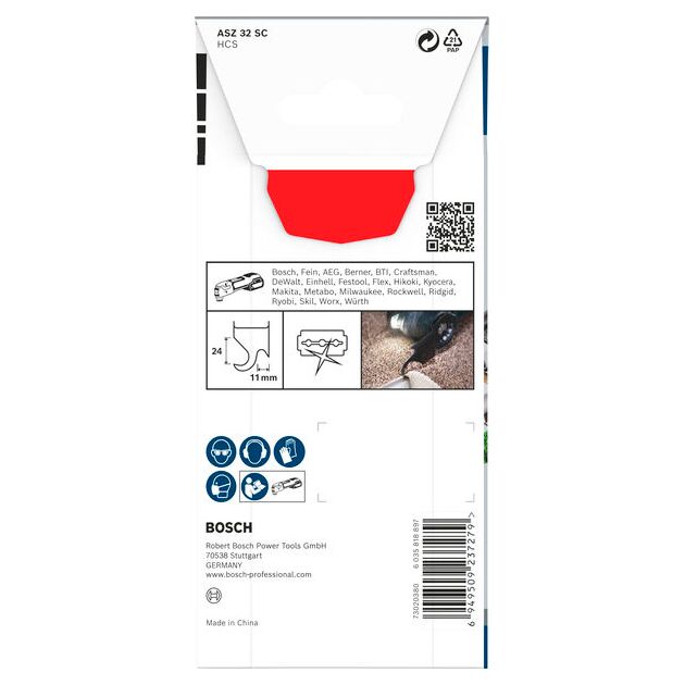 Полотно для мультиинструмента BOSCH PRO ASZ 32 SC, 24x11 мм, фото , изображение 4 | SNABZHENIE.com.ua