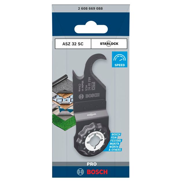 Полотно для мультиинструмента BOSCH PRO ASZ 32 SC, 24x11 мм, фото , изображение 2 | SNABZHENIE.com.ua