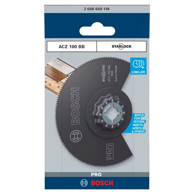 Полотно для мультиінструмента PRO ACZ 100 BB, 100 мм BOSCH, фото , зображення 2 | SNABZHENIE.com.ua