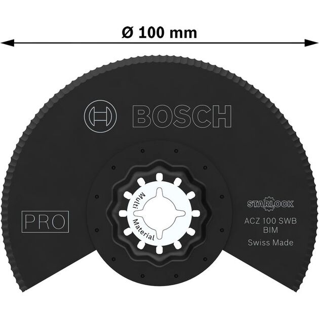 Полотно для мультиинструмента Bosch, 100 мм, PRO ACZ 100 SWB, фото , изображение 3 | SNABZHENIE.com.ua