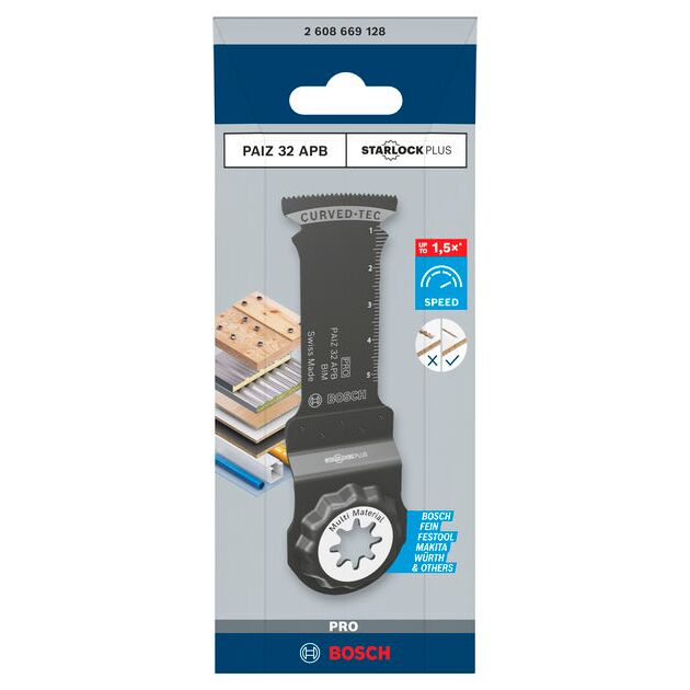 Полотно BOSCH PRO PAIZ 32 APB для мультиинструмента 32x60 мм, фото , изображение 2 | SNABZHENIE.com.ua