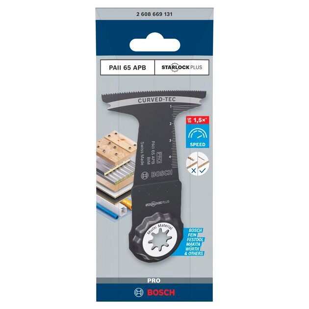 Полотно для мультиинструмента BOSCH PRO PAII 65 APB, 65x55 мм, фото , изображение 2 | SNABZHENIE.com.ua
