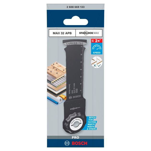 Полотно для мультиинструмента BOSCH PRO MAII 32 APB, 32x80 мм, фото , изображение 2 | SNABZHENIE.com.ua