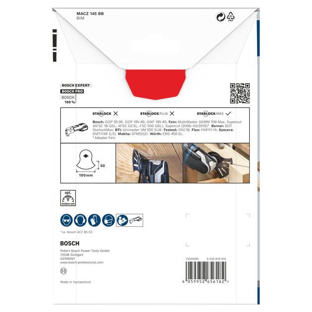 Полотно PRO MACZ 145 BB 100x50 мм для мультиинструмента BOSCH, фото , изображение 4 | SNABZHENIE.com.ua