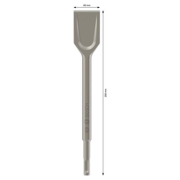 Лопаточне зубило 40 x 250 мм SDS-plus 1 шт, BOSCH (2608690101), фото , зображення 4 | SNABZHENIE.com.ua