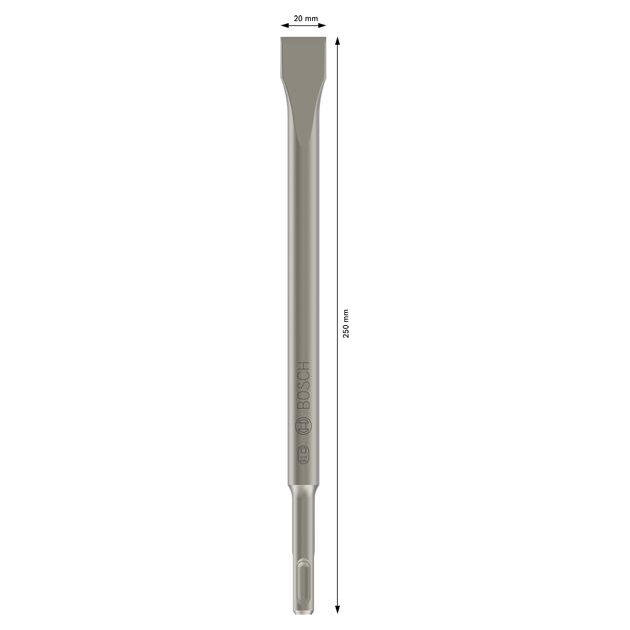 Плоское зубило 20x250 мм ECO SDS-plus 10 шт, BOSCH (2608690131), фото , изображение 4 | SNABZHENIE.com.ua