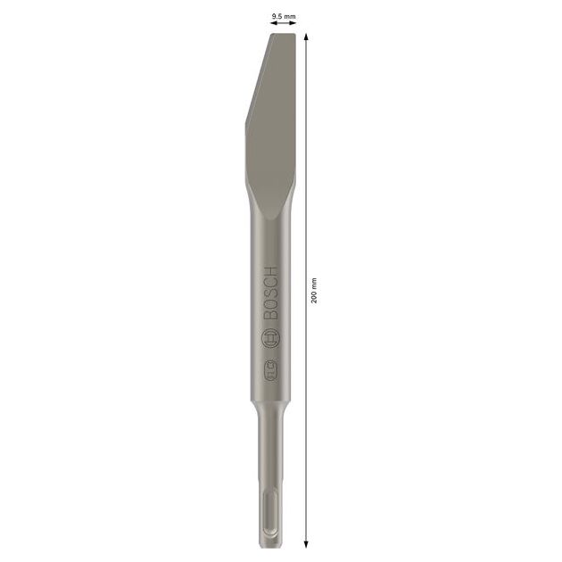 Зубило для удаления тиньку BOSCH SDS plus 200 x 9,5 мм, фото , изображение 4 | SNABZHENIE.com.ua