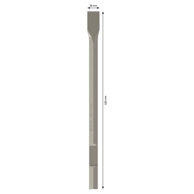 Плоское зубило BOSCH PRO HEX-4C 28 мм, 35 x 520 мм, фото , изображение 3 | SNABZHENIE.com.ua