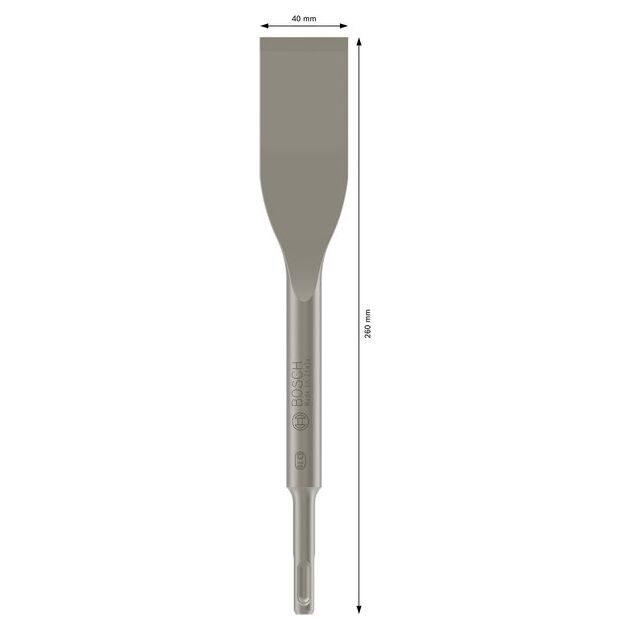 Зубило для плитки Bosch PRO SDS plus-5C, 40x260 мм, фото , изображение 3 | SNABZHENIE.com.ua