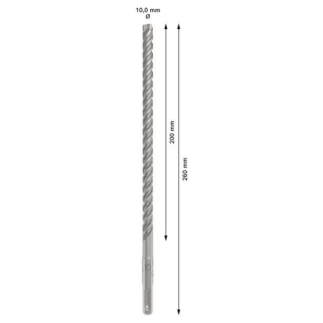 Сверло по бетону SDS plus 10x200 мм BOSCH 2608833800, фото , изображение 4 | SNABZHENIE.com.ua