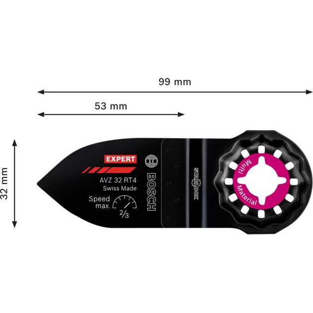 Шлифовальная платформа BOSCH AVZ 32 RT4, 32 x 50 мм, грубая, фото , изображение 3 | SNABZHENIE.com.ua