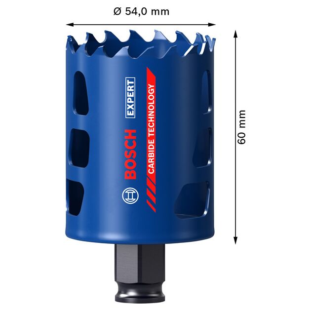 Коронка EXPERT Tough Material, 54 x 60 мм BOSCH, фото , зображення 3 | SNABZHENIE.com.ua