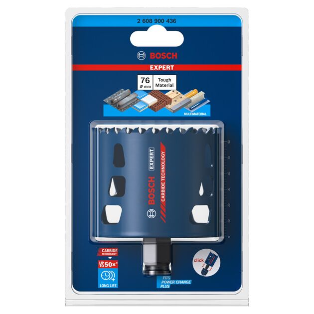 Коронка EXPERT Tough Material, 76 x 60 мм BOSCH, фото , зображення 2 | SNABZHENIE.com.ua