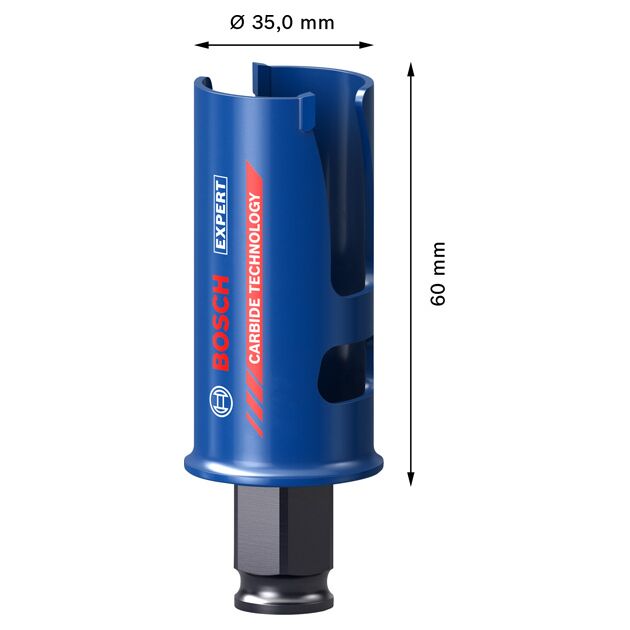 Коронка EXPERT Construction Material, 35 x 60 мм BOSCH, фото , зображення 3 | SNABZHENIE.com.ua