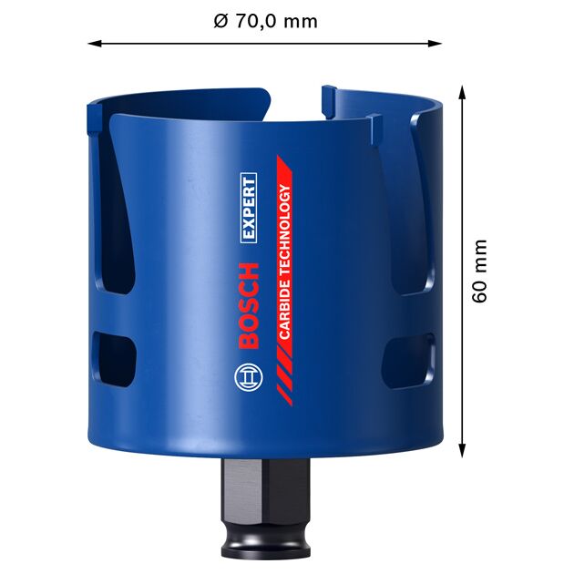 Коронка EXPERT Construction Material, 70 x 60 мм BOSCH, фото , зображення 3 | SNABZHENIE.com.ua