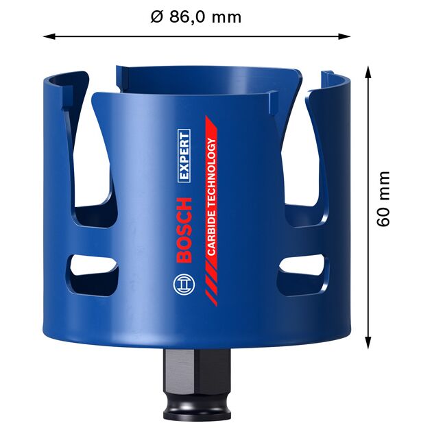 Коронка BOSCH EXPERT, 86 x 60 мм для строительных материалов, фото , изображение 3 | SNABZHENIE.com.ua