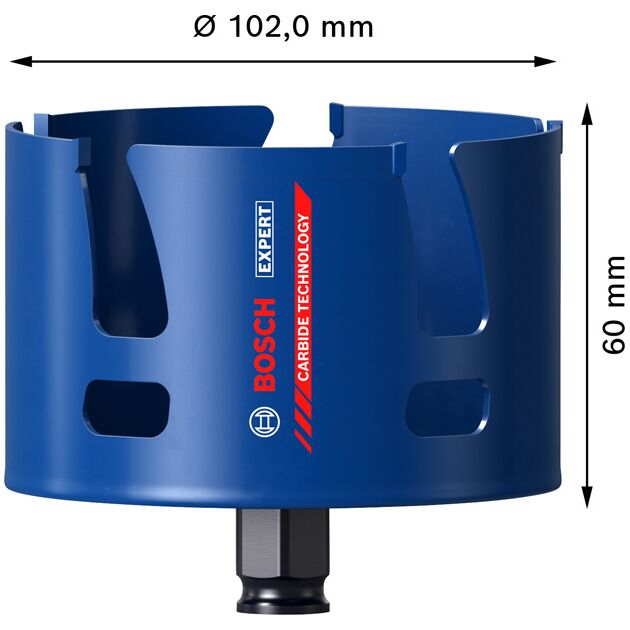 Коронка EXPERT Construction Material, 102 x 60 мм BOSCH, фото , зображення 3 | SNABZHENIE.com.ua