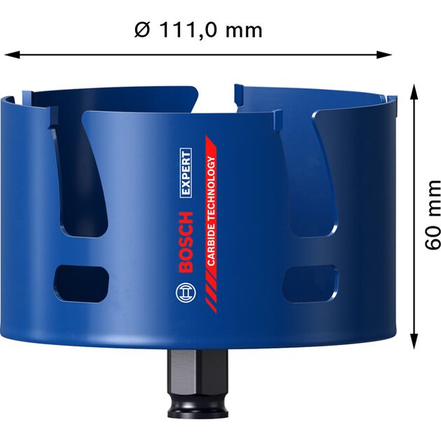 Коронка EXPERT Construction Material, 111 x 60 мм BOSCH, фото , зображення 3 | SNABZHENIE.com.ua