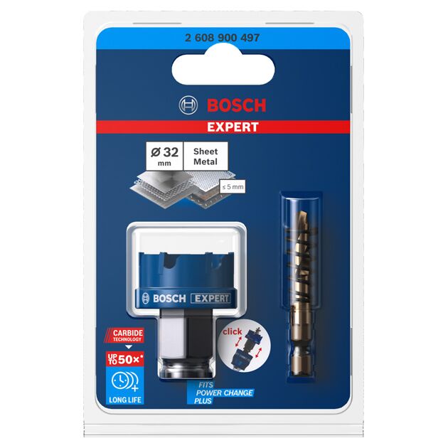 Коронка BOSCH EXPERT для листового металла, 32 x 5 мм, фото , изображение 2 | SNABZHENIE.com.ua