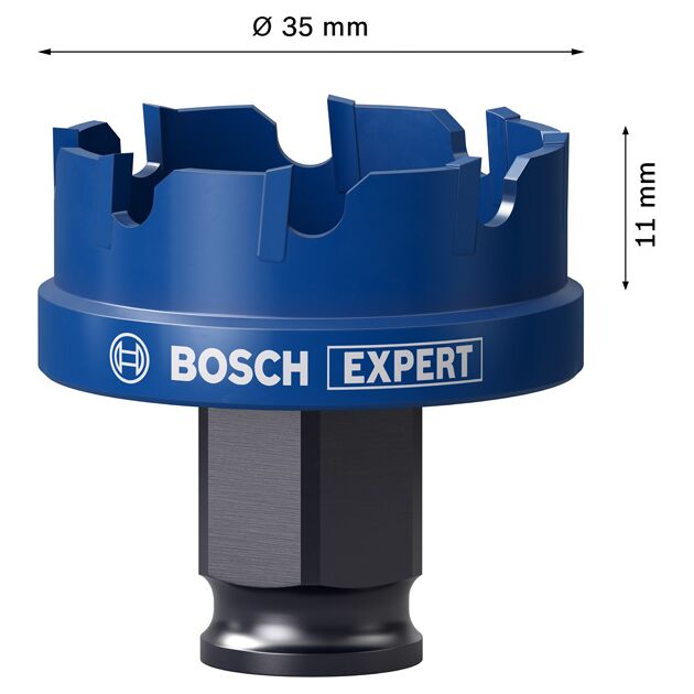 Коронка BOSCH EXPERT для листового металла, 35 x 5 мм, фото , изображение 3 | SNABZHENIE.com.ua