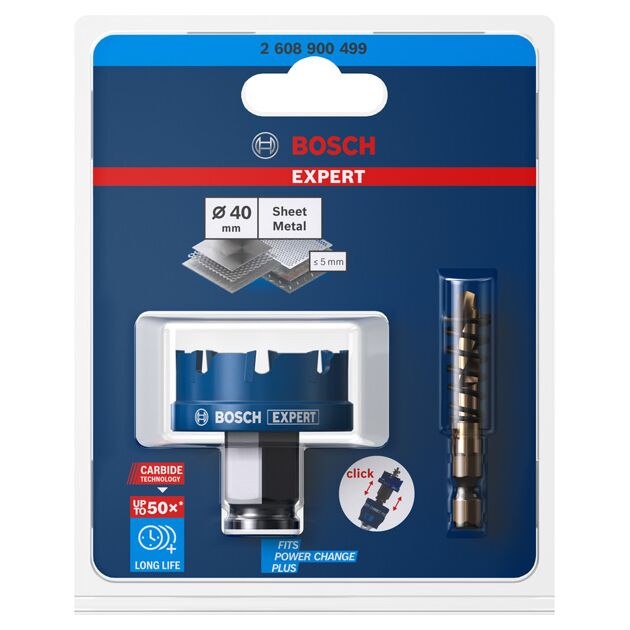 Коронка BOSCH EXPERT для листового металла, 40x5 мм, фото , изображение 2 | SNABZHENIE.com.ua