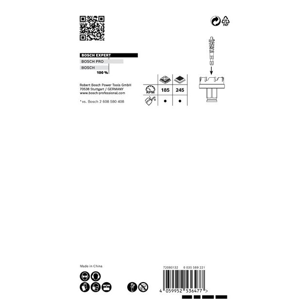 Коронка BOSCH EXPERT для листового металла, 68 x 5 мм, фото , изображение 4 | SNABZHENIE.com.ua