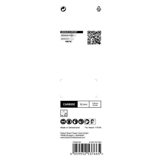 Полотно для лобзиков BOSCH EXPERT 'Laminate Clean' T128 BHM, 3 шт., фото , изображение 4 | SNABZHENIE.com.ua