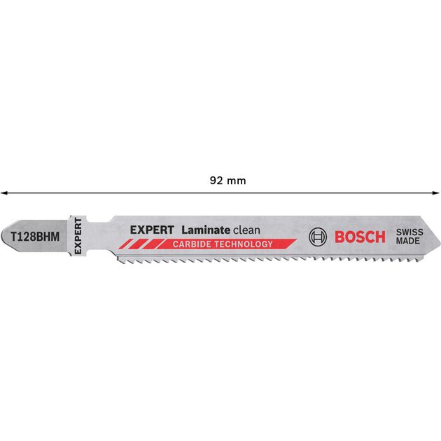 Полотно для лобзиков BOSCH EXPERT 'Laminate Clean' T128 BHM, 3 шт., фото , изображение 3 | SNABZHENIE.com.ua