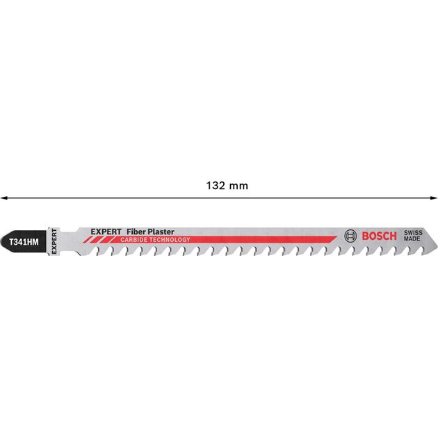 Полотно для лобзиков Bosch EXPERT 'Fiber Plaster' T 341 HM, 3 шт., фото , изображение 3 | SNABZHENIE.com.ua
