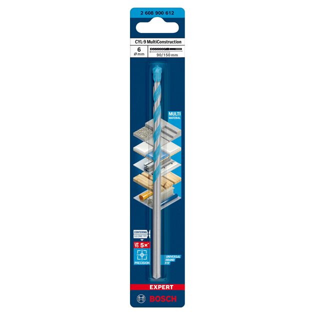 Сверло BOSCH EXPERT CYL-9 MultiConstruction, 6x90x150 мм, фото , изображение 2 | SNABZHENIE.com.ua