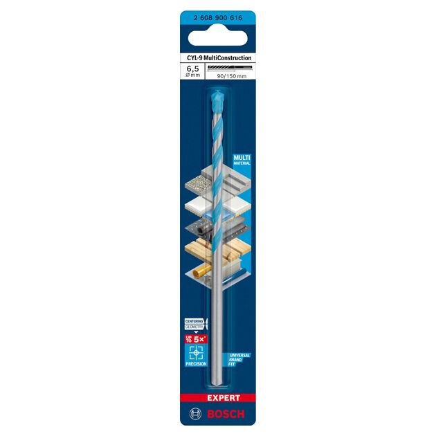 Сверло BOSCH EXPERT CYL-9 MultiConstruction 6,5x90x150 мм, фото , изображение 2 | SNABZHENIE.com.ua