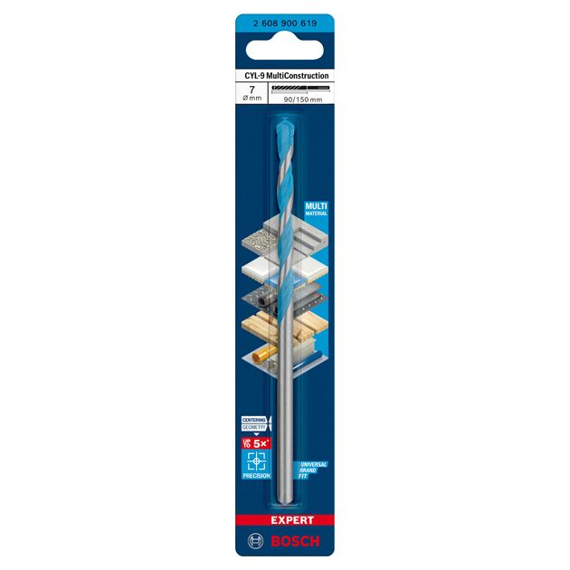 Свердло BOSCH EXPERT CYL-9 MultiConstruction 7x90x150 мм, фото , изображение 2 | SNABZHENIE.com.ua