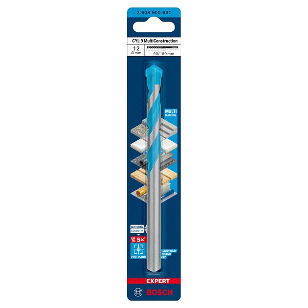 Сверло BOSCH EXPERT CYL-9 MultiConstruction 12x90x150 мм, фото , изображение 2 | SNABZHENIE.com.ua