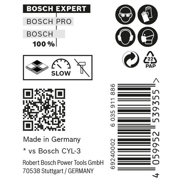 Свердло BOSCH EXPERT CYL-9 MultiConstruction 7x60 мм, 10 шт., фото , изображение 3 | SNABZHENIE.com.ua