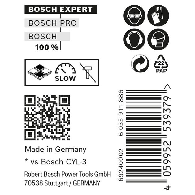 Свердло BOSCH EXPERT CYL-9 MultiConstruction, 10x80 мм, 8 шт., фото , изображение 3 | SNABZHENIE.com.ua