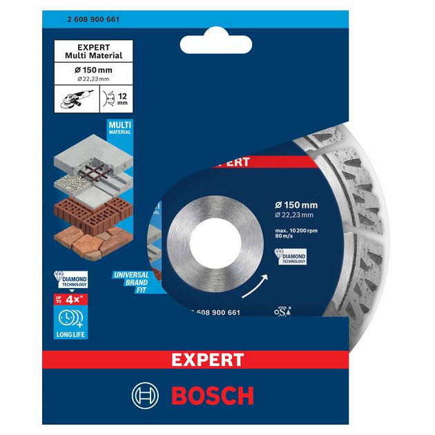 Алмазный круг EXPERT MultiMaterial 150x22,23x2,4 мм BOSCH, фото , изображение 2 | SNABZHENIE.com.ua