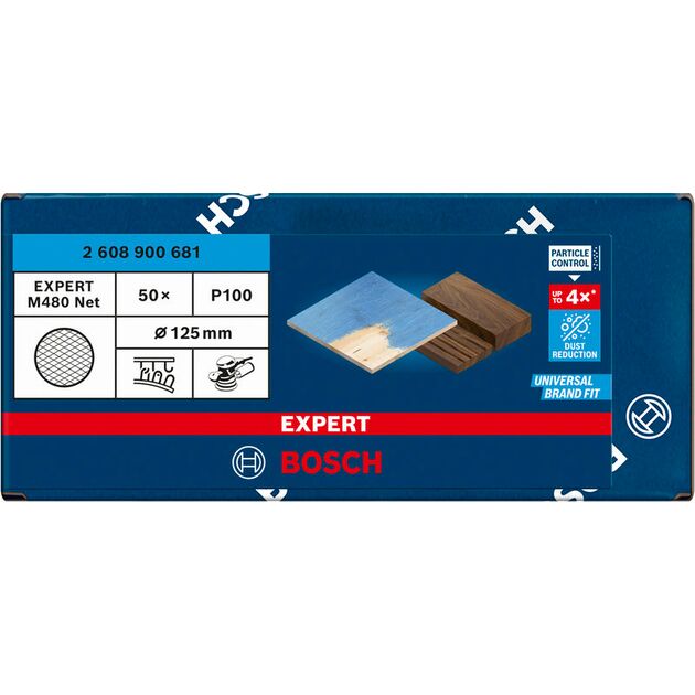 Шліфувальна сітка BOSCH EXPERT M480 G 100, 125 мм, 50 шт., фото , изображение 2 | SNABZHENIE.com.ua