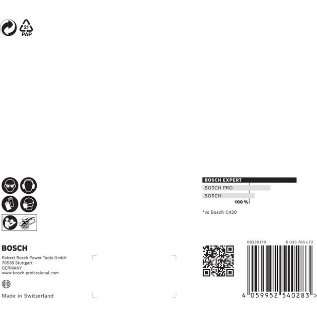 Шліфувальна сітка BOSCH M480 для ексцентрикових машин, 150 мм, G 100, 5 шт., фото , изображение 4 | SNABZHENIE.com.ua