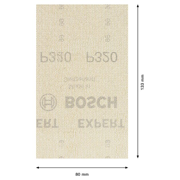 Шліфувальна сітка BOSCH M480 для ексцентрикових машин, 80x133 мм, G 320, 10 шт., фото , изображение 3 | SNABZHENIE.com.ua