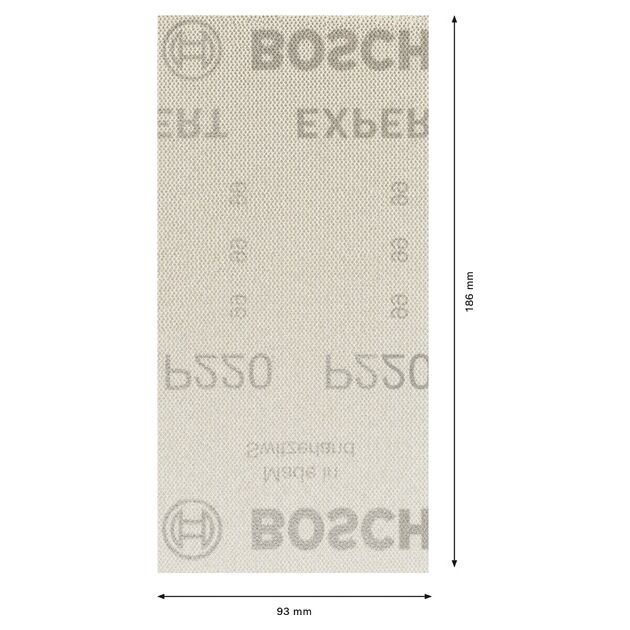 Шліфувальна сітка BOSCH EXPERT M480 для ексцентрикових машин, 93x186 мм, 50 шт., фото , изображение 3 | SNABZHENIE.com.ua