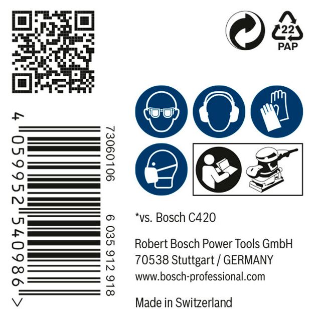 Шліфувальна сітка BOSCH EXPERT M480, 93 x 186 мм, G 400, 50 шт., фото , изображение 4 | SNABZHENIE.com.ua