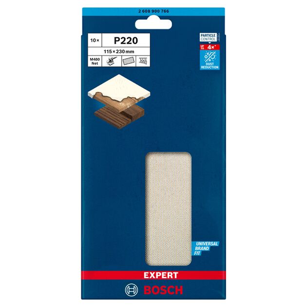 Шліфувальна сітка BOSCH EXPERT M480, 115x230 мм, 10 шт., фото , изображение 2 | SNABZHENIE.com.ua