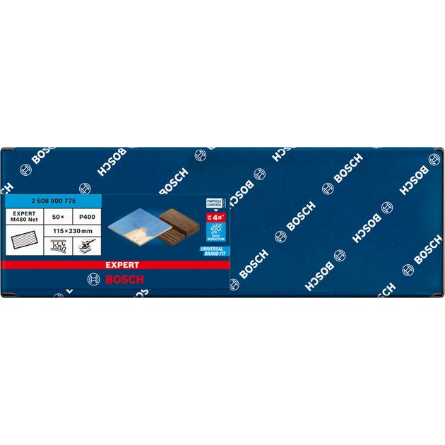 Шліфувальна сітка BOSCH M480 для ексцентрикових машин 115x230 мм, 50 шт., фото , изображение 2 | SNABZHENIE.com.ua