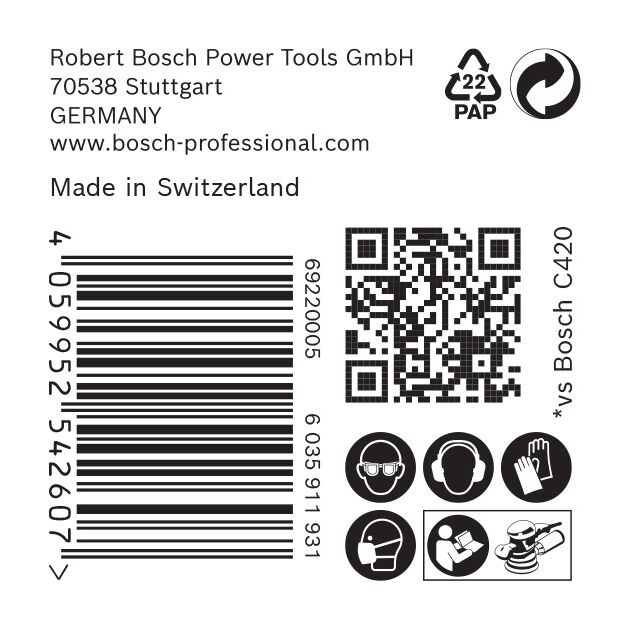 Шліфувальний папір BOSCH EXPERT C470, 150 мм, G 180, 50 шт., фото , изображение 4 | SNABZHENIE.com.ua