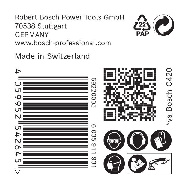 Шлифовальная бумага BOSCH EXPERT C470 для дельташлифовки, 93 мм, G 40, 50 шт., фото , изображение 4 | SNABZHENIE.com.ua