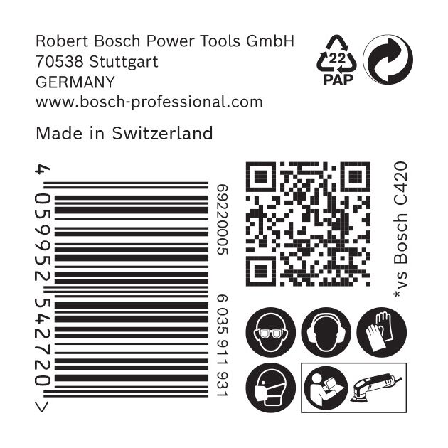 Шліфувальний папір BOSCH C470, 93 мм, G 400, 50 шт., фото , изображение 4 | SNABZHENIE.com.ua